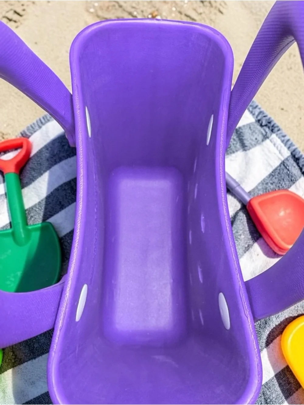 💜Purple Mini EVA Tote Bag for Beach 🏝️ or Pool!  NWOT - Picture 5 of 7